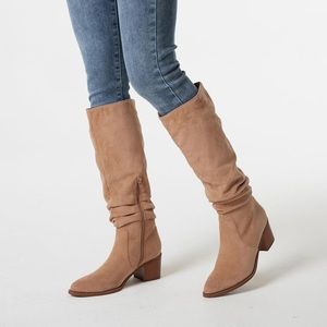 Athlefit Women’s knee high chunky heel boot